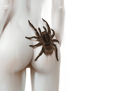 Arachnophobia arachnophobia beauty digital erotic girl horror illustration model nude painting sexy spider