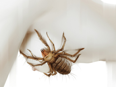 Arachnophobia IV arachnophobia beauty digital erotic girl horror illustration model nude painting sexy spider