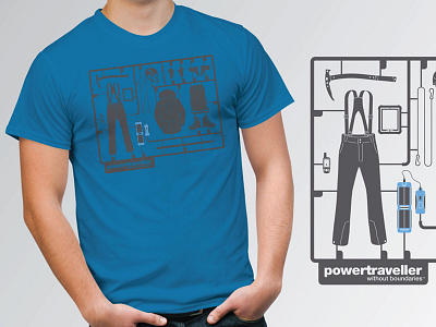 Powertraveller...essential equipment! exhibitions promotional t shirts