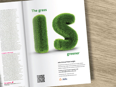 The grass is greener! advertising adverts design grass greener layout