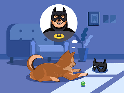 A dog who imagines himself as batman by Philly 1983 for Blank Lab on  Dribbble