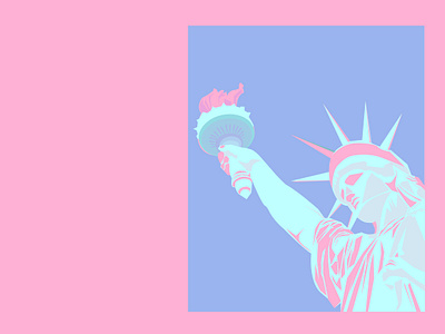 The Statue of Liberty Postcard art illustration illustrator new york city nyc postcard the statue of liberty