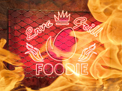 Fire Grill Logo 2d after effects animation animator branding creative design fire grill logo motion design motion graphics restaurant