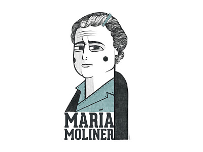 Maria Moliner character character art digital pencil illustration ilustracion ilustracion de retratos maria maria moliner moliner people portrait portrait art portrait illustration press retrato