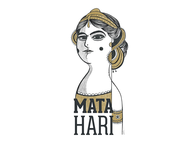 Mata Hari character character art illustration art ilustracion de retratos mata hari people portrait portrait art portrait illustration press retrato spi woman