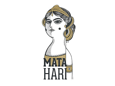 Mata Hari character character art illustration art ilustracion de retratos mata hari people portrait portrait art portrait illustration press retrato spi woman