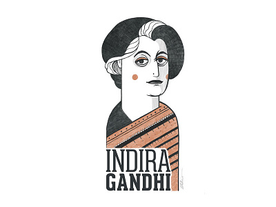 Indira Gandhi character character art digital pencil gandhi illustration ilustracion ilustracion de retratos indira gandhi magazine people portrait portrait art portrait illustration press retrato woman