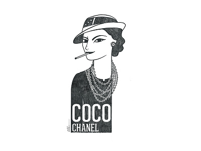Coco Chanel chanel character character art cocochanel fashion illustration ilustracion de retratos people portrait portrait art portrait illustration press retrato style