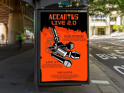 Accantus Live 2.0 Poster Design closet composting design designing digital painting editing graphics poster poster design song poster