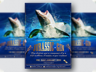 Jurassic-Gin Poster Design composting design digital painting editing graphics illustration poster poster design