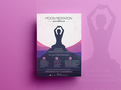 Moon Meditation Poster Design