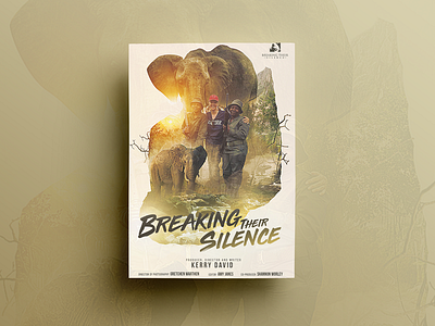 Breaking Their Silence Poster Design animal poster design composting digital painting editing forest graphics poster poster design