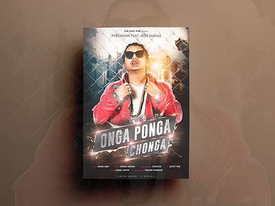 Onga Ponga Chonga Poster Design composting digital painting editing film poster design graphics movie poster poster poster design song poster