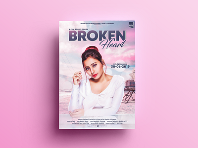 Broken Heart Poster Design closet composting design designing digital painting editing graphics poster poster design song poster