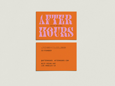 Business Card Design for After Hours