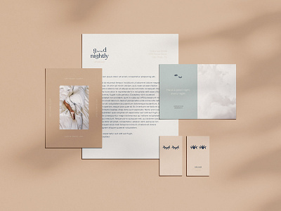 Goodnightly print design brand direction brand identity brand identity design branding branding agency branding and identity business cards design logo design logotype print design typography