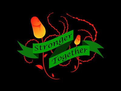 Stronger Together banners curves grateful gratitude happywomensday illustration ladies strongertogether type woman