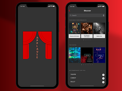 App Concept app concept logo design theater theatrical ui ux