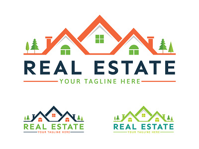 Real Estate Logo banner ads branding brochure business card flyer graphics design letterhead logo logo design real estate roll up banner stationery