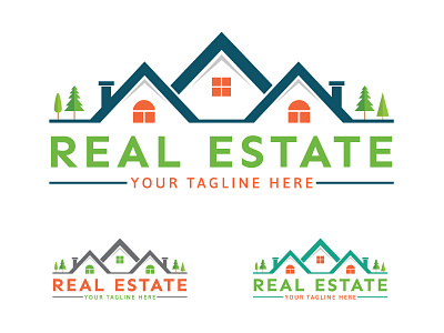 Real Estate Logo banner ads branding brochure business card flyer graphics design letterhead logo logo design real estate roll up banner stationery