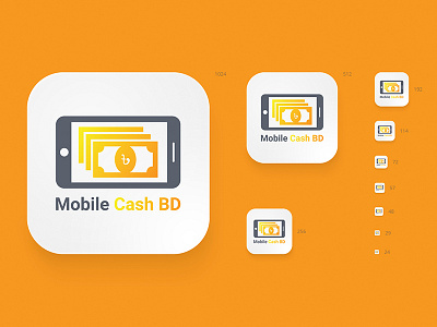 Mobile Cash BD app icon app logo brochure business logo cloth logo creative logo finance logo logo design logo template mobile branding