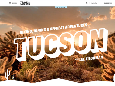 Visit Tucson: Hiking, Dining & Offbeat Adventures in Tucson branding design ux web