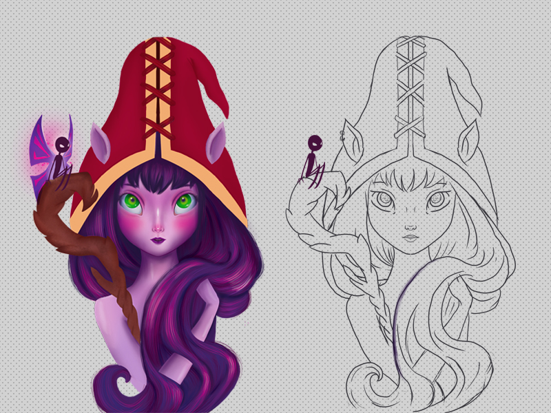 WIP  Lulu drawing  League of Legends  by Miriam Mitre on Dribbble