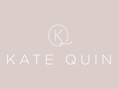 Kate Quin Brand | KQ Logo Mark | KQ Monogram brand design branding logo design logo mark logo mongram