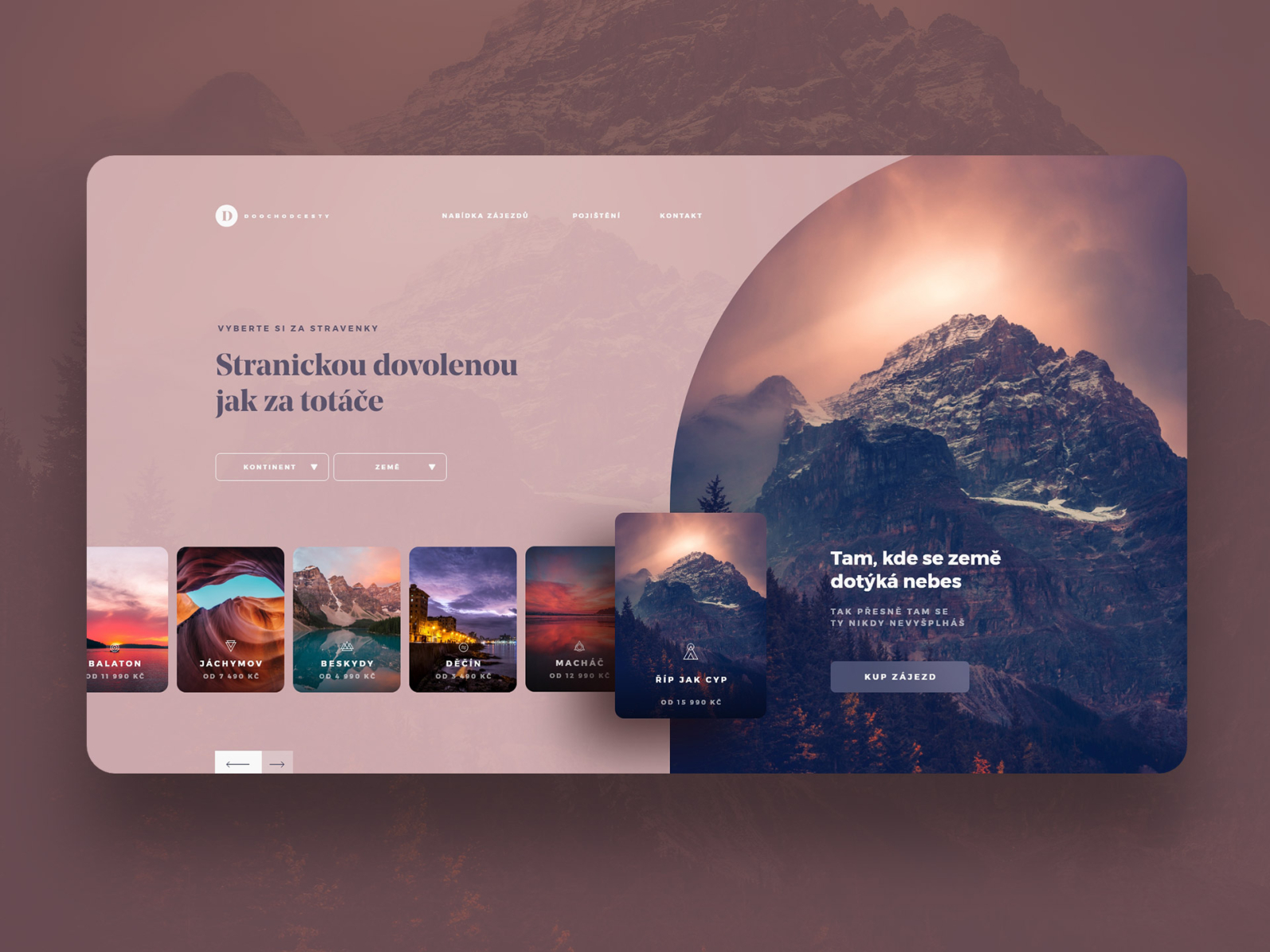 Concept for travel agency for eldery people by Adam Troják on Dribbble