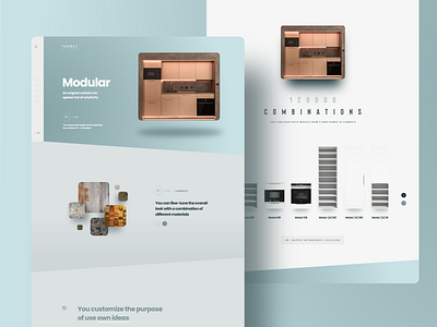 Target Kitchen adobexd czech furniture kitchen minimalistic prague teal ui web webdesign