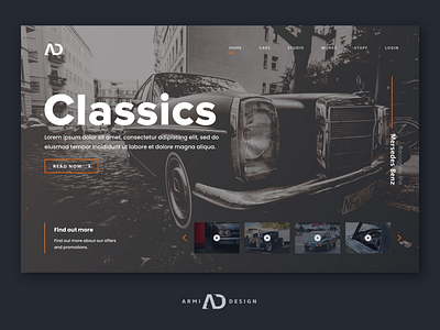 Information site about classic cars car concept design minimal portfolio ui ux uxdesign web design webdesign website