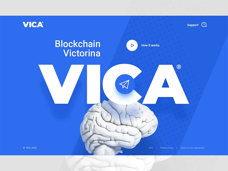 VICA® – telegram bot quiz built on blockchain! animation branding design illustration minimal ui ux vector web website