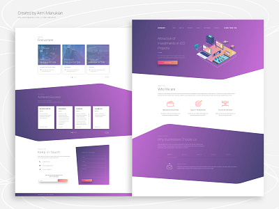 Landing Page for an Investment Company blockchain landing page landing page design landingpage minimal ui web design webdesign website website design