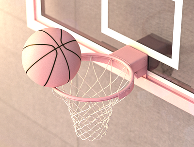 On The Edge 3d basketball c4d cinema4d pink