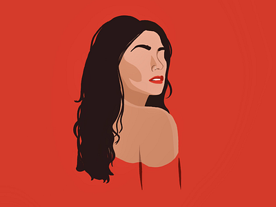 Self Portrait Illustration character digital drawing illustration ipad procreate red lips self portrait woman