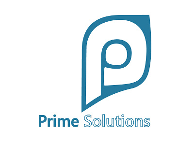 Prime Solutions Logo blue design it company logo minimal prime solutions simple