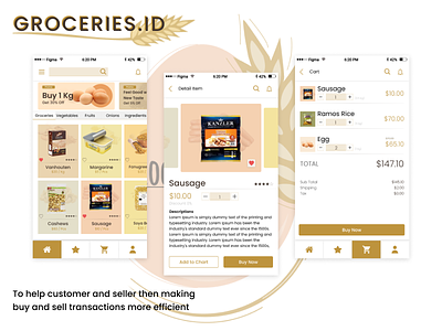 Mockup Groceries App android android app application figma market mock-up mockup mockups