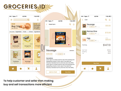 Mockup Groceries App android android app application figma market mock up mockup mockups