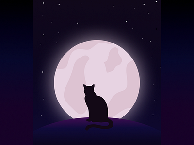 Talking to the Moon adobe xd design figma gradient color illustraion illustration design