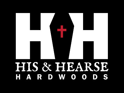 His And Hearse Logo dark design furniture logo