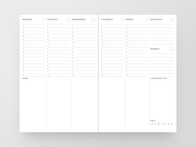 Planner agenda calendar dailyui design journal minimal notebook notes planner print schedule simple white