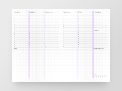 Planner Grid agenda calendar design grid indesign journal layout notebook planner print simple