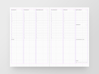 Planner Grid agenda calendar design grid indesign journal layout notebook planner print simple