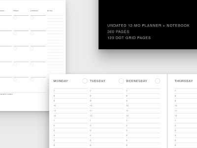 Undated Planner + Notebook