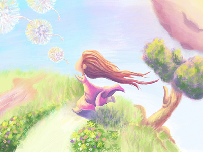 Childhood dreams digital painting dream fantasy illustraion illustrator