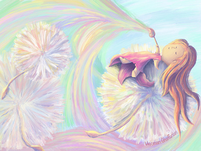 Childhood dreams digital painting dream fantasy illustration illustrator