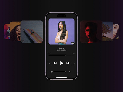 Music Player Concept audio mp3 music music player player sound streaming track ui