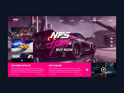 NFS Heat adobe photoshop adobe xd design ui ux web web design website website design