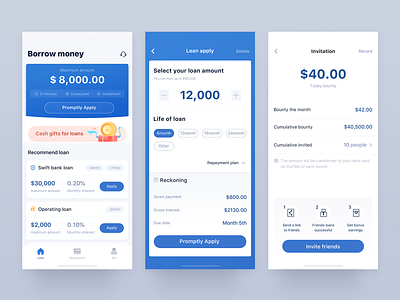 Loan app project 2 by Xiyong Li for RED on Dribbble