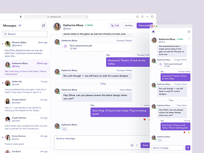 In-app messaging — Untitled UI chat dashboard design system facebook messenger figma messaging minimal ui kit web app whatsapp